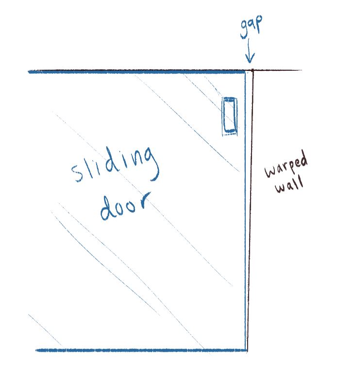 How To Fill Up A Gap For A Warped Sliding Door