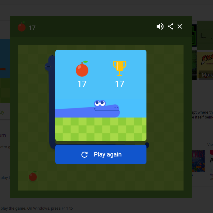 Do you know the google snake game??? Well look at my high score