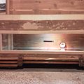 custom tank built out of an old cedar chest
