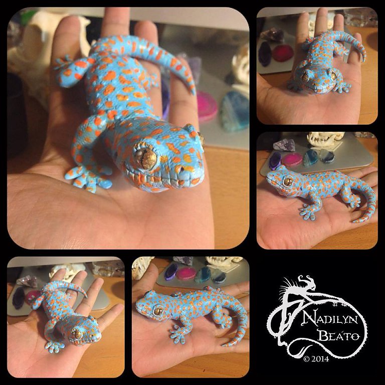 Akira the Tokay Gecko  Sculpture