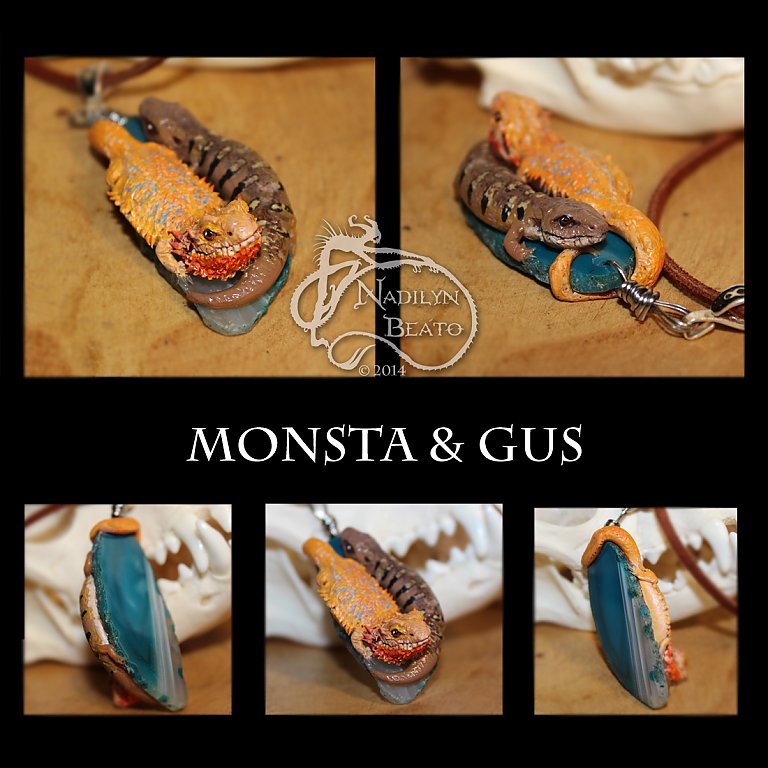 Custom Pendant of Monsta and Gus