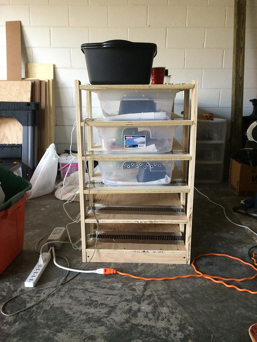 My homemade snake rack