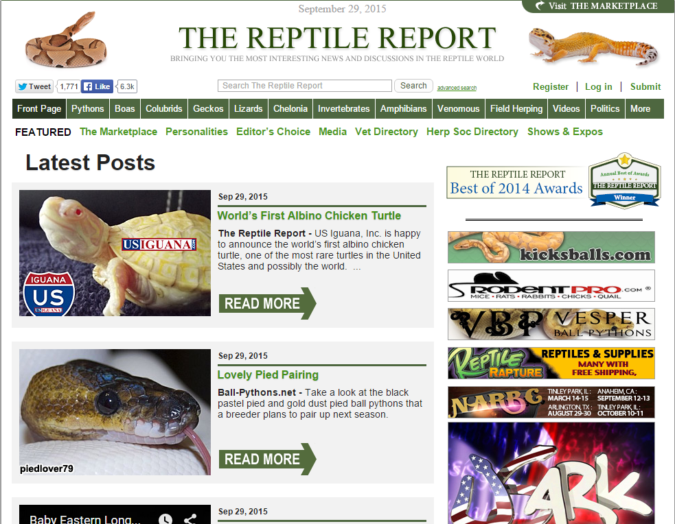 US Iguana, Inc. made Top Story on The Reptile Report